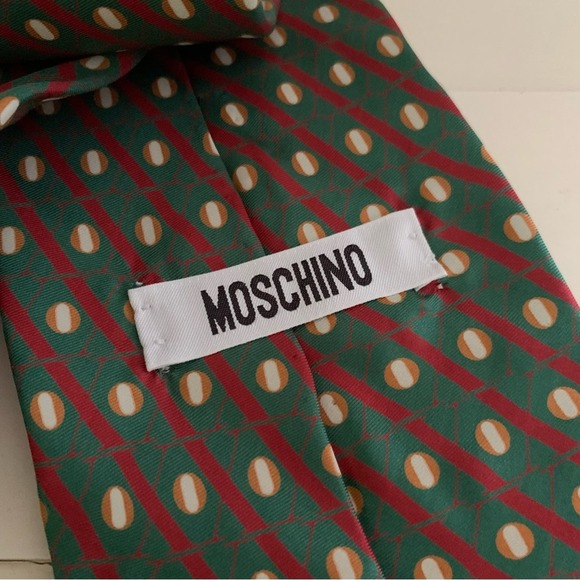 Moschino Green Red XO Tie - Picture 3 of 7